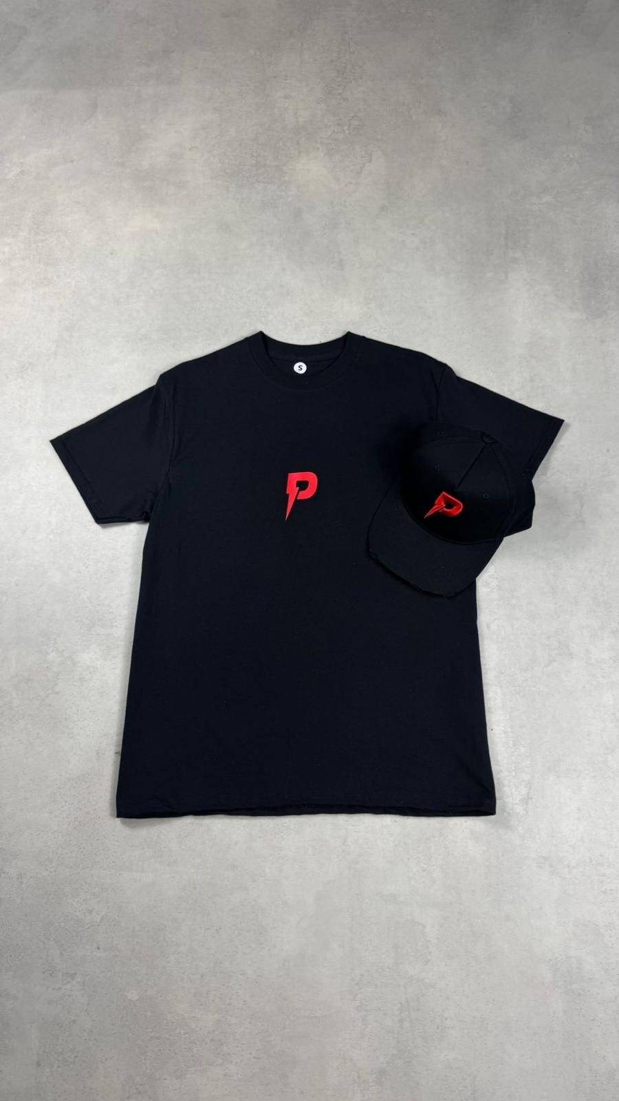 Patterned P Logo T-Shirt Red