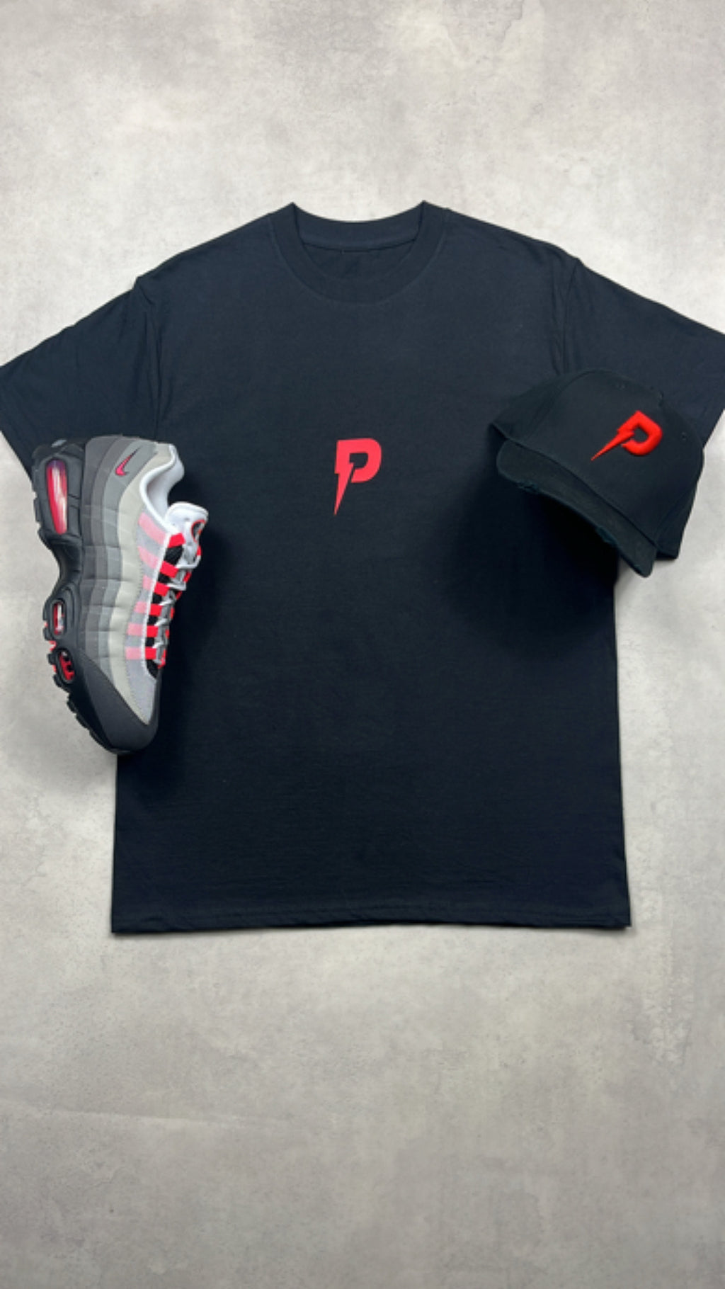 Patterned P Logo T-Shirt Red