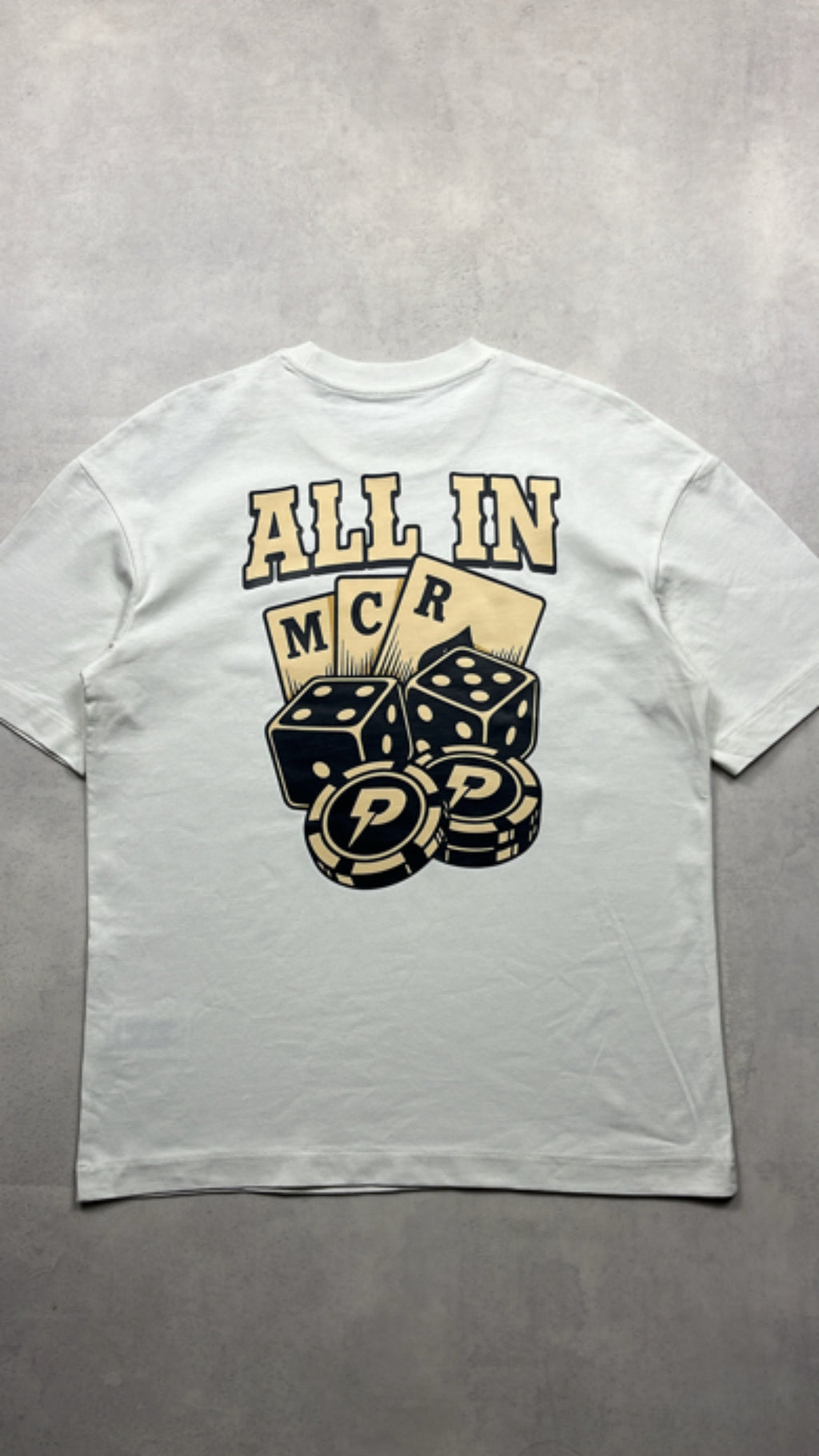 Patterned 'All In' T-Shirt - Beige