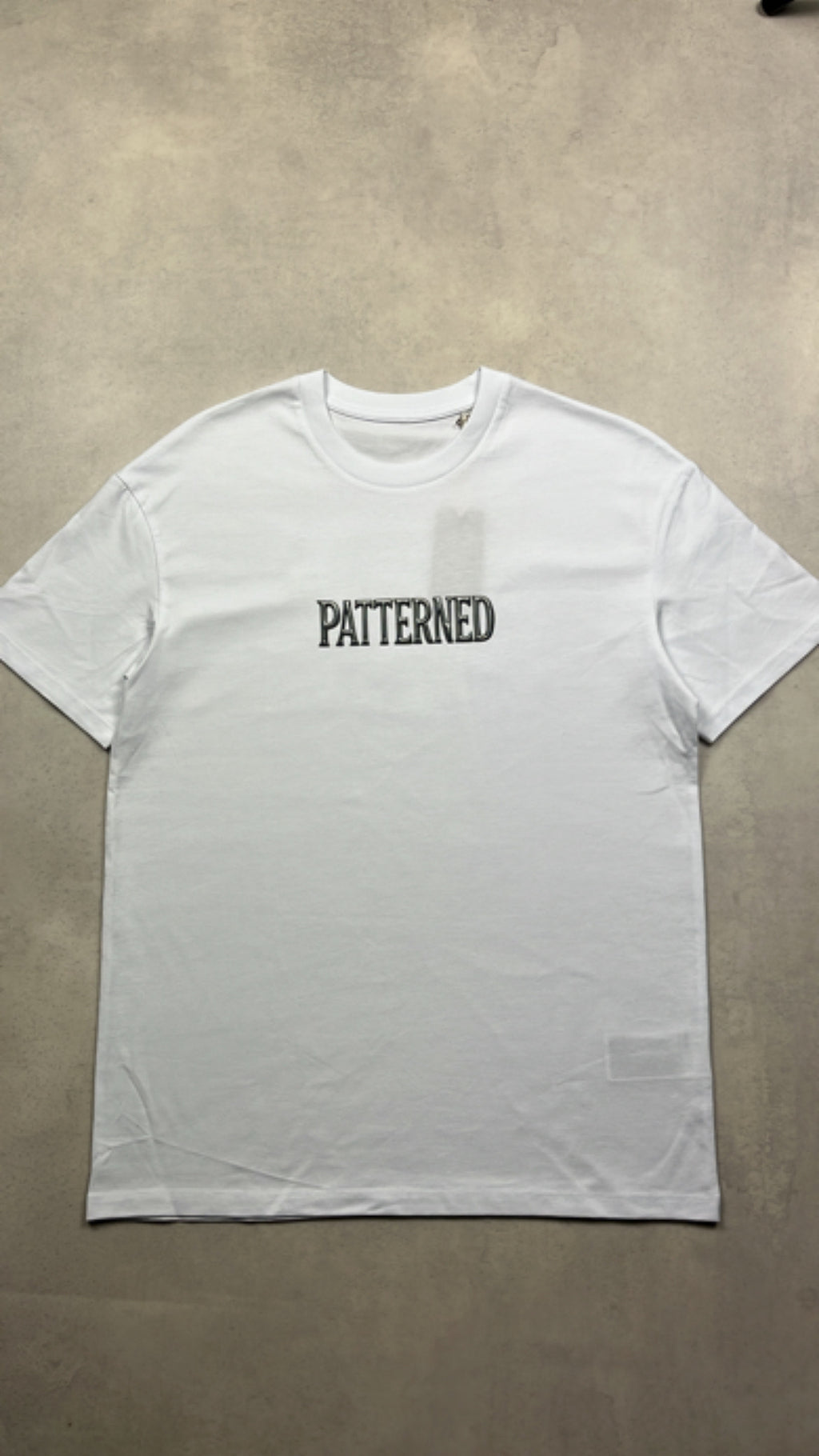 Patterned 'Drip' T-Shirt White/Silver
