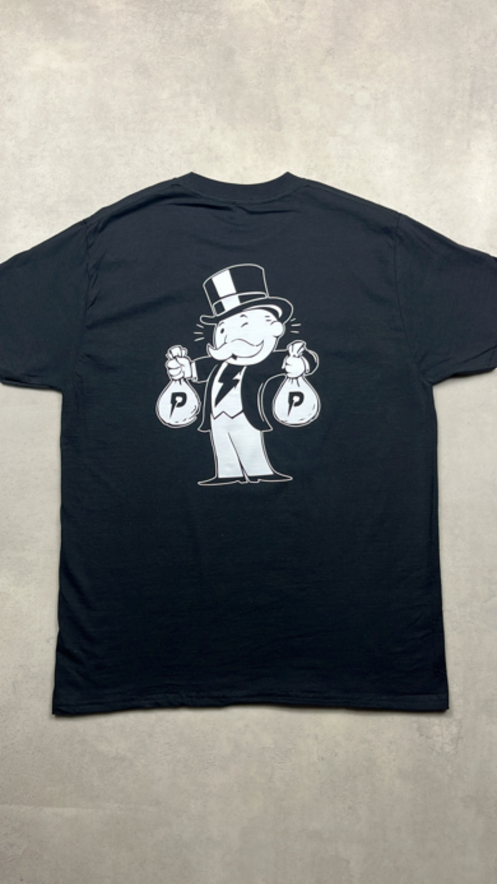 Patterned Monopoly T-Shirt - Black