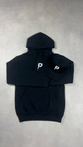 Patterned P Hoodie - Black