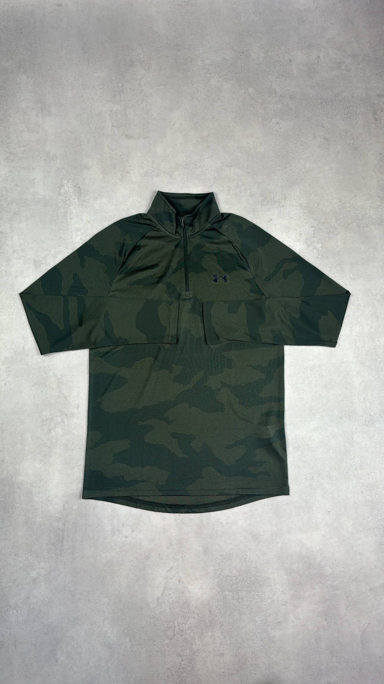 Ua Half Zip Green Camo