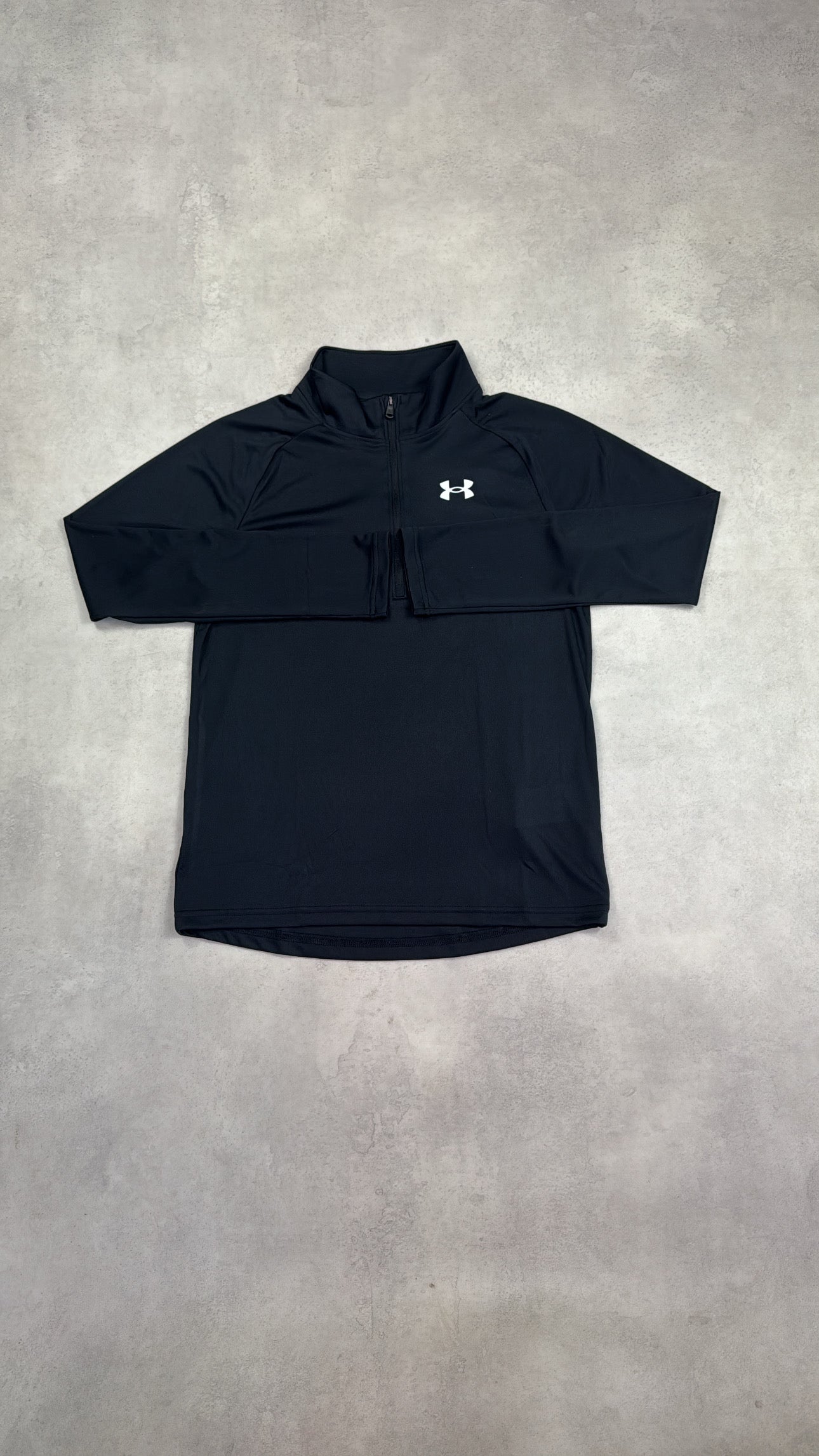Junior Under Armour Tech Half Zip Black
