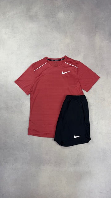 Nike Adobe Miler T-Shirt & Black Challenger Shorts Duo Set