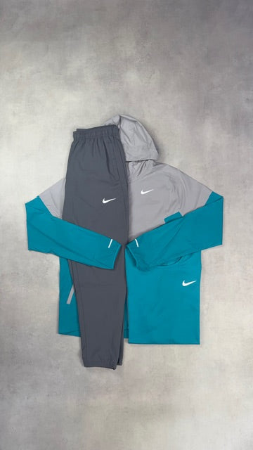 Nike Dusty Cactus Windrunner, Miler T-Shirt & Grey Challenger Pants Tracksuit