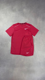 Nike Aster Pink Miler & Challenger Shorts Duo Set