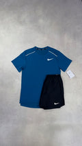 Nike Green Abyss Miler T-Shirt & Black Challenger Shorts Duo Set