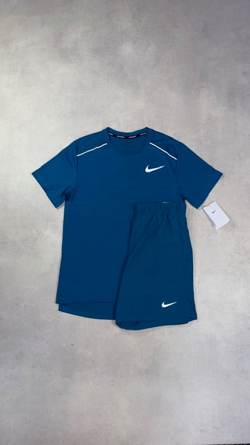 Nike Green Abyss Miler T-Shirt & Challenger Shorts Duo Set