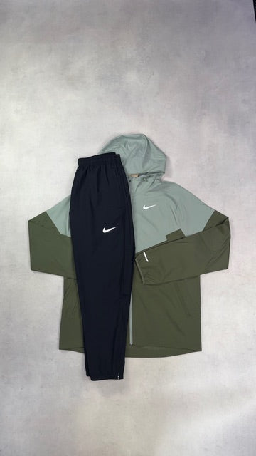 Nike Olive Windrunner & Black Challenger Pants Duo Set