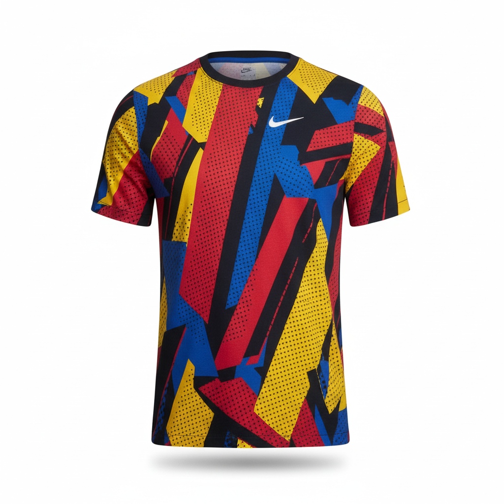 Nike Geometric Dotted Jacquard T-Shirt - Multicolour