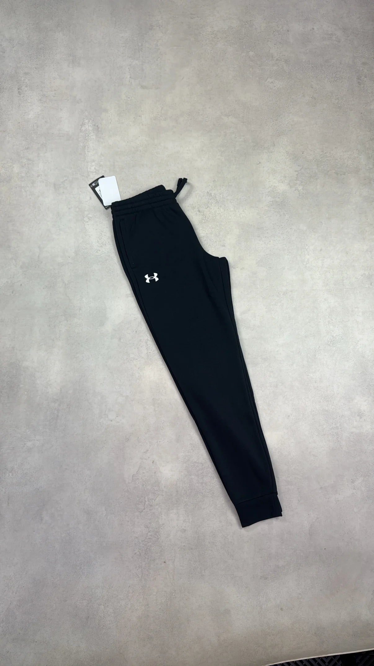 Junior Under Armour Joggers - Black (White Logo)